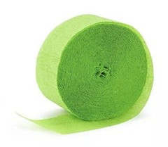 81ft Lime Green Crepe Paper Streamers
