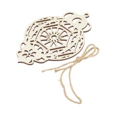 Decorative Wooden Hanging Ornaments Set of 4 for Indoor and Outdoor Spaces