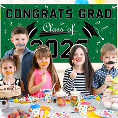 Graduation Decorations 2025 Banner – Class of 2025 Graduation Photo Backdrop
