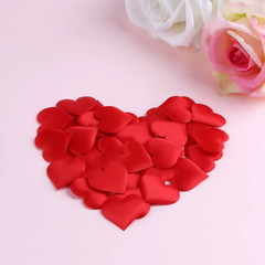 100Pcs/lot Fabric Love Heart Sponge Wedding Party Decorations Valentine’s Day