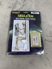 Skeleton Restroom Door Cover Party Accessory