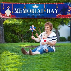 Veterans Day Decorations -Patriotic Banner Decorations Memorial Day Indoor and O