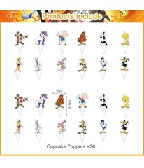 37pcs Birthday Party Supplies for Theme Birthday Decorations LooneyToons