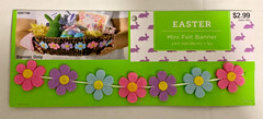 Easter Decoration Mini Felt Banner Spring Flowers Purple Pink Blue Hobby Lobby