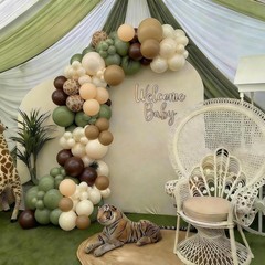 Sage Green and Brown Balloons, 12inch Safari Olive Green Beige Brown Nude Dee…