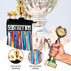 Stainless Steel Medal Display Rack Wall Mount Holder Fits Up to 60 Medals