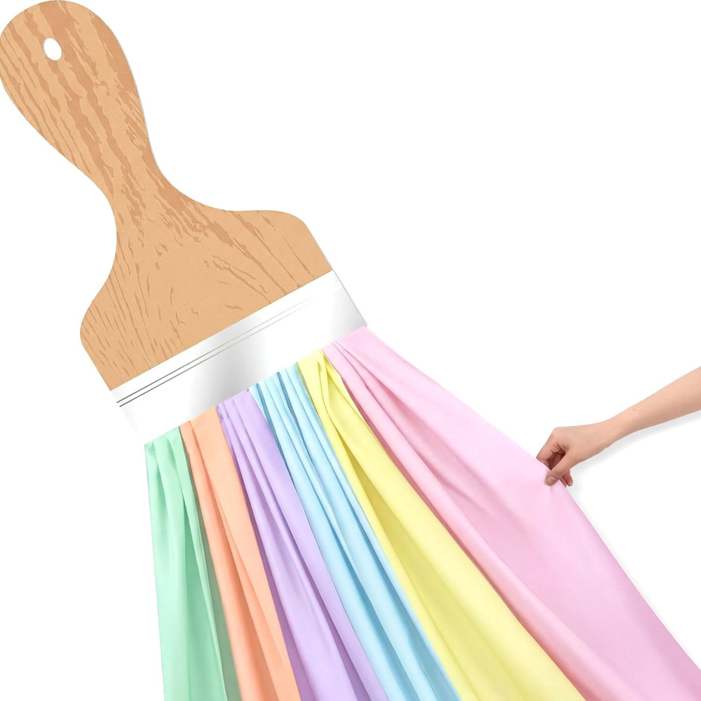 85 Inches 3D Art Painting Classroom Wall Decor Pastel Rainbow Bulletin Board Dec