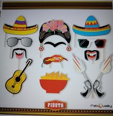 Cinco de Mayo Birthday Mexican Fiesta Photo Booth Selfie Props Kit – 60 Count