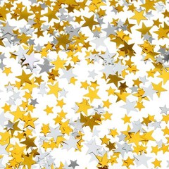 Star Confetti Glitter 60g Gold Silver 10mm 6mm Metallic Foil Party Decor