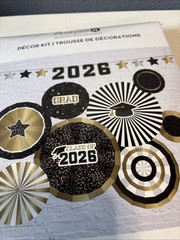 Class of 2026 Decor Kit Graduation Black & Gold Celebrate It New 14 Pcs