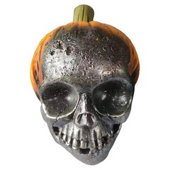Creepy Evil Pumpkin Skull Resin Craft Spooky Halloween Decor Outdoor Garden Home