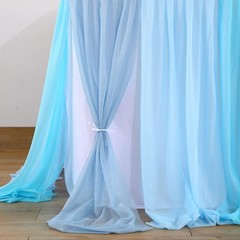 Tulle Table Skirt Blue Tutu Striped Table Skirts for Rectangle Tables Baby