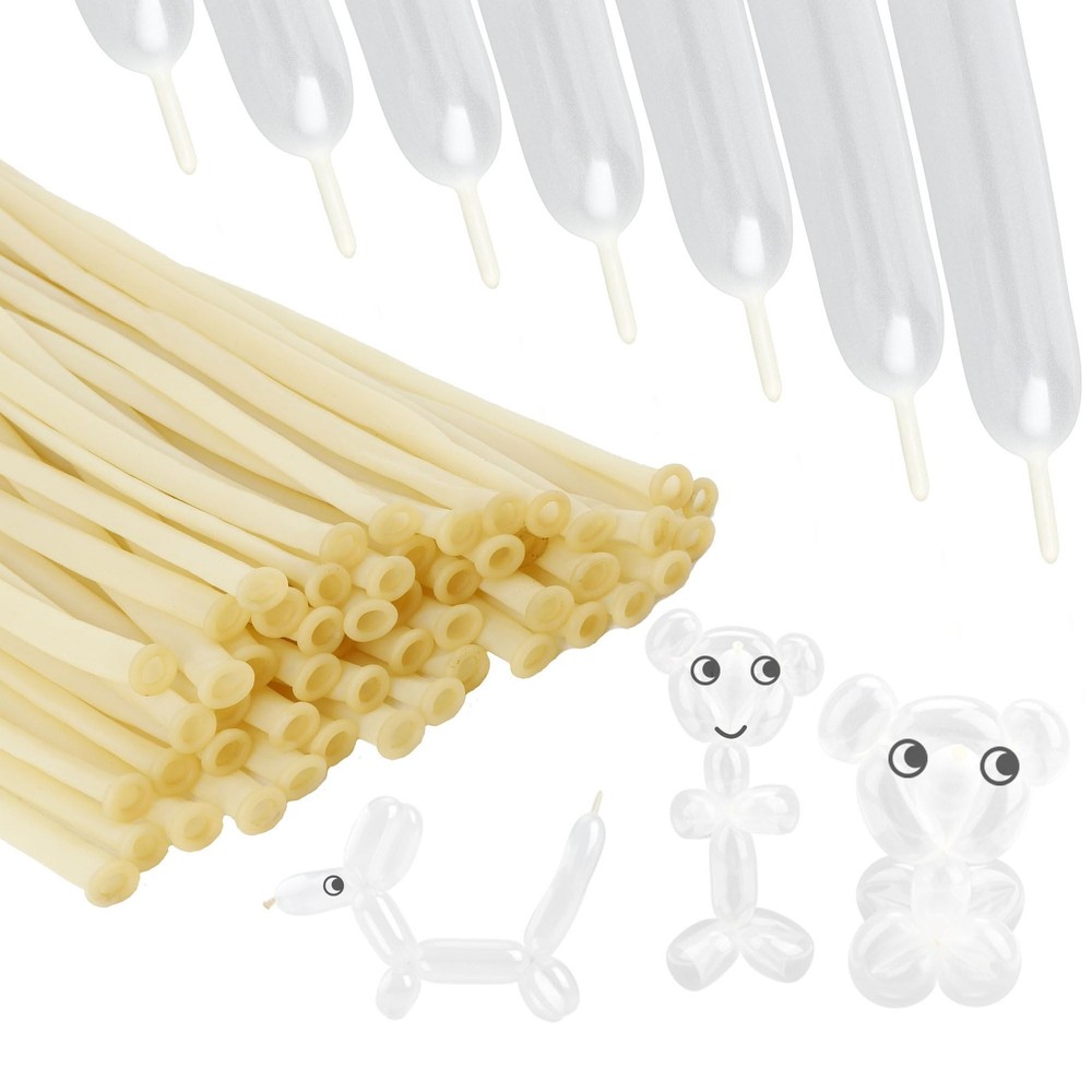 260 Balloons, 100 PCS Clear Long Balloons, Twisting Animal Balloon Clear Long…