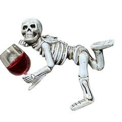 Skull Figurines Hanging Animal Statue,Pot Climbings Sculpture Outdoor Statues