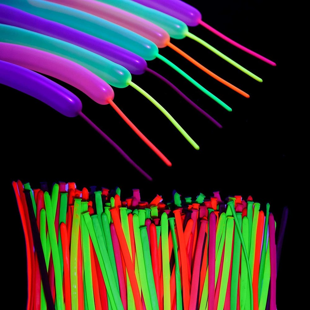 Neon Tying Balloons – Fluorescent Neon Glow Party Balloons for Tying Balloon …