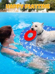 Upgraded Tear-Resistant Dog Pool Float – 25″ x 41″ Stable Support Inflatable …