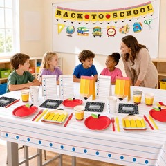 Back To School Party Decorations Set for 24 Guests, 195 Pieces, Classroom-Cut…
