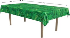 Palm Leaf Plastic Tablecloth Hawaiian Greenery Luau Party