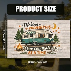 Polyester Retro Trailer Banner 71×43 – Perfect for Family Events & Parties