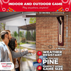 Games® – Hideaway Hook and Ring Game on a String – Weather Resistant & Easy Setu