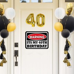 40th Birthday Decorations 9 Pcs Funny Centerpieces & Banner for Men & Women