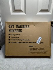4FT Light Up Number 80 Marquee Giant Mosaic 80th Birthday Backdrop Sign DIY Kit