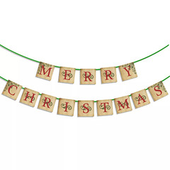Merry Christmas Banner-Vintage Christmas Decorations Vintage Merry Christmas US