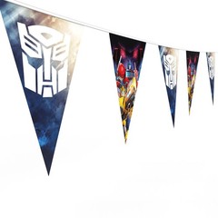 Transformers pennant banner multicolored party garland 16 ft