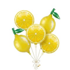 Lemon Foil Balloons Summer lemonade Set with Leaves for Amalfi Coast Wedding …