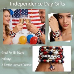 Minimalist Elastic Bracelets for Independence Day – Perfect for Celebrations