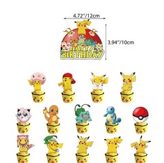 Pokemon Birthday Party Decorations Set 108pcs Pikachu Kids Party Supplies Balloo