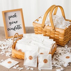 Wavwavw Biodegradable Confetti, Dried Hydrangea Flower Petals with Throw Me S…