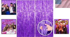 Shiny Purple Foil Fringe Backdrop Streamers – Perfect for All Celebrations