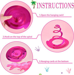 Watercolor Dinosaur Party Hanging Swirl – 24Pcs Dinosaur Party Decorations for G