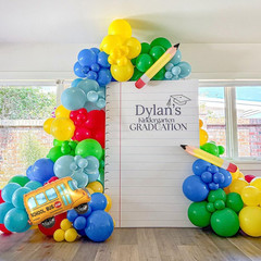 Back to School Party Decorations, 153Pcs Rainbow Balloons Garland Arch Kit with