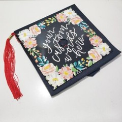 Sublimation Blank Custom Photo Plate Memorial Grad Cap Design,Cap Topper Decorat