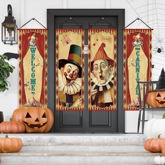 Tiamon 4 Pcs Vintage Christmas Halloween Carnival Porch 16 x 41 inches, mixed