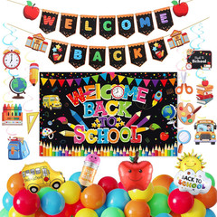 Welcome Back to School Decorations Set, Welcome Back Banner, Backdrop, Hanging S