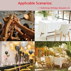 2 Pcs Rectangular Tablecloths, 54 in X 108 in Disposable Plastic Table Cover …