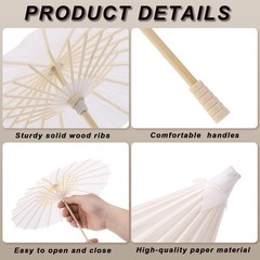 Blue 12″ Paper Umbrellas for DIY Crafts, Wedding Decorations, Party Gifts