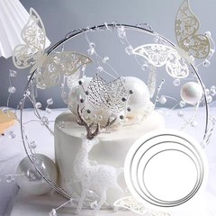 6 Pcs Dream Catcher Rings, Silver Metal Floral Hoops, Metal Rings for Crafts,…
