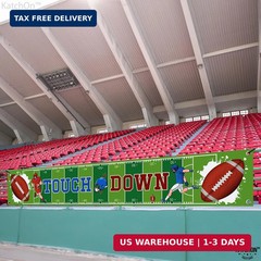 KatchOn, XtraLarge Football Yard Banner – 120×20 Inch | Football Party Backdrop