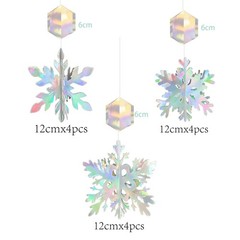 Christmas Hanging Snowflakes Decorations, Hanging Iridescent Snow Flakes for …