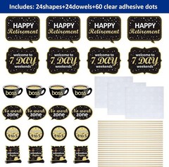Vibrant 24 Pcs Retirement Party Centerpiece Sticks – Perfect for Any Celebration