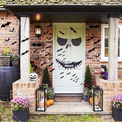 Bats Wall Decor Halloween PVC 3D Black Scary Bat Stickers Party Decor, 170Pcs