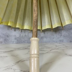 Wood & Paper Parasol Design Umbrellas Yellow Set of 9, Party,Wedding Decorations