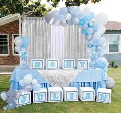 Silver Sequin Backdrop Curtains 2 Panels 2ftx8ft Birthday Sequin Curtain for