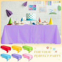 Peryiter 6 Pcs Assorted Color Fabric Rectangle Tablecloth 60 x 83 Inch Stain …
