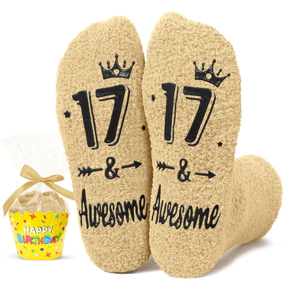 17th Birthday Gift Socks Presents for 17 Year Old Teen Girls and Boys