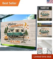 Polyester Retro Trailer Banner 71×43 – Perfect for Family Events & Parties